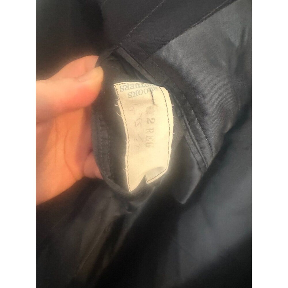 Brooks Brothers Black Pinstripe Wool Blazer 42R Made in USA Classic Tailored - Picture 6 of 9